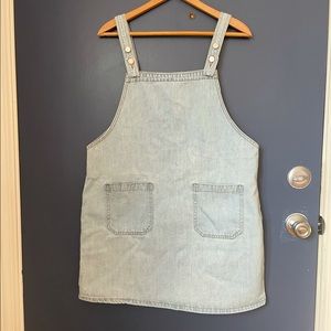 Denim Overalls Jumper Dress
